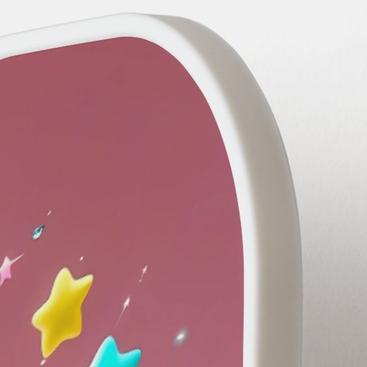 Speel. Lach. Win! – Minimaal Kawaii Pickleball Pad Pickleball Paddle (Links Detail)