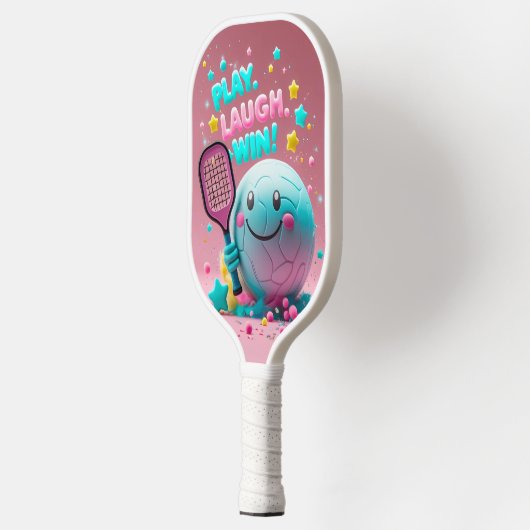 Speel. Lach. Win! – Minimaal Kawaii Pickleball Pad Pickleball Paddle (Links)