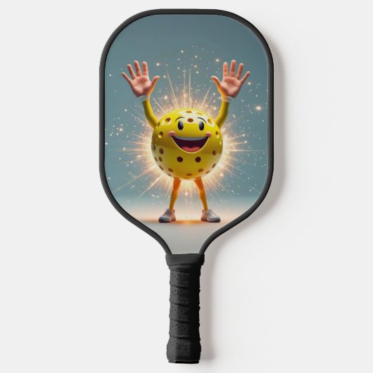 Speel. Lach. Win! – Minimaal Kawaii Pickleball Pad Pickleball Paddle (Achterkant)