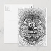 Speel lachdroom - Positieve Quote's Briefkaart (Voorkant / Achterkant)