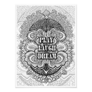 Speel lachdroom - Positieve Quote's Foto Afdruk