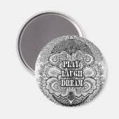 Speel lachdroom - Positieve Quote's Magneet (Voorkant / Achterkant)