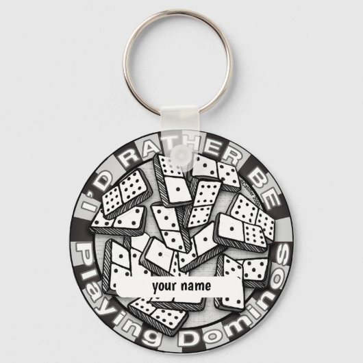 Speel liever Dominoes sleutelhanger (Voorkant)