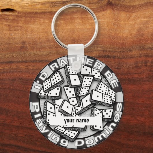 Speel liever Dominoes sleutelhanger (Voorkant)