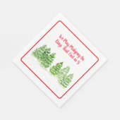 Speel MAHJONG Aquarel Winterbomen Servet (Hoek)