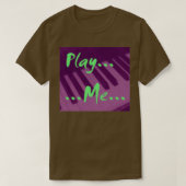 Speel me met gediffudeerde Piano-Afbeelding Lavend T-shirt (Design voorkant)