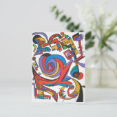 Speel me wat Jazz - Abstract Art Briefkaart (Staand voorkant)