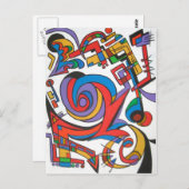 Speel me wat Jazz - Abstract Art Briefkaart (Voorkant / Achterkant)