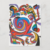 Speel me wat Jazz - Abstract Art Briefkaart (Voorkant)