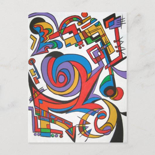 Speel me wat Jazz - Abstract Art Briefkaart (Voorkant)