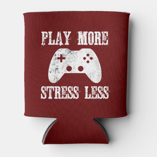 Speel meer stress minder videospel blikjeskoeler (Voorkant)