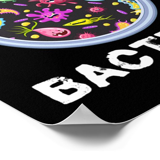 Speel met bacterie microbiologie poster (Hoek)