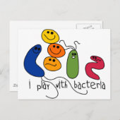 Speel met bacteriën briefkaart (Voorkant / Achterkant)