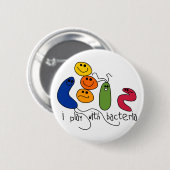 Speel met bacteriën ronde button 5,7 cm (Voorkant /achterkant)