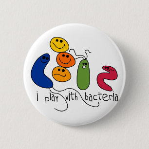 Speel met bacteriën ronde button 5,7 cm