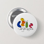 Speel met bacteriën ronde button 5,7 cm (Voorkant /achterkant)