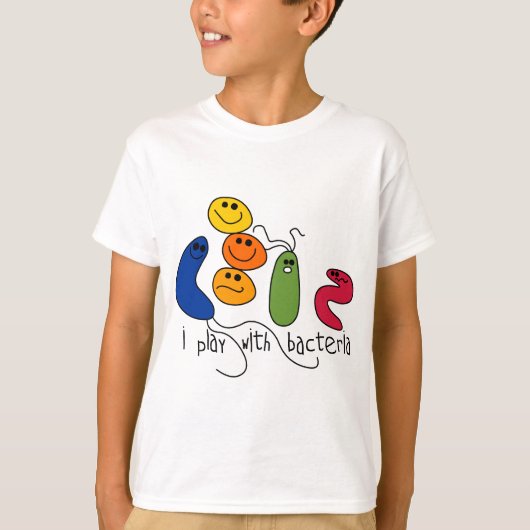 Speel met bacteriën t-shirt (Voorkant)