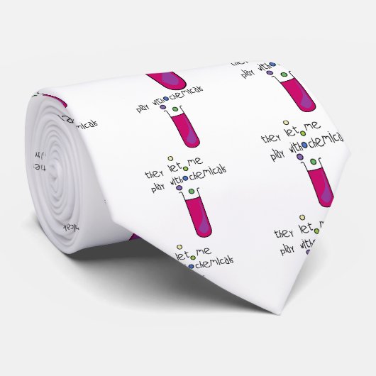 Speel met chemicaliën stropdas (Opgerold)