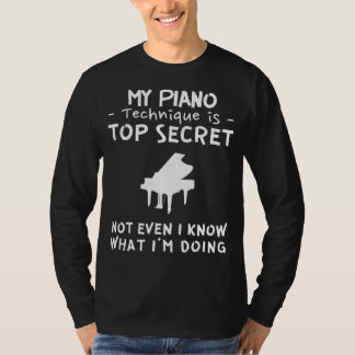 Speel met het mysterie van mijn pianovaardigheden  t-shirt