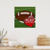 Speel met het Poster van het Football van het hart (Keuken)