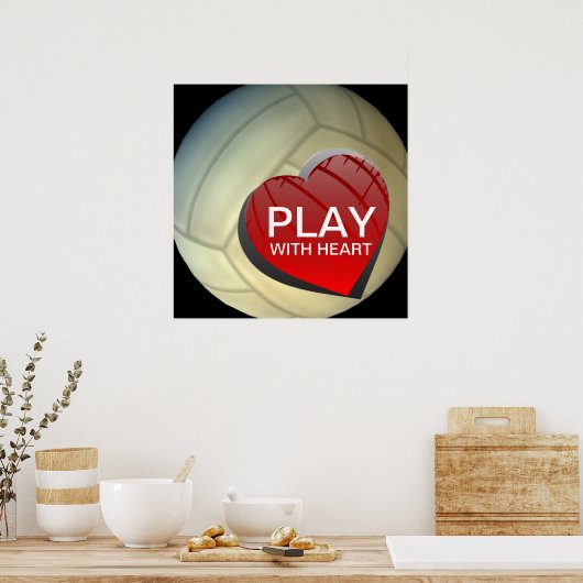 Speel met het Poster Volleyball  voor Heart Girls (Keuken)