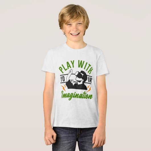 Speel met je fantasie en spel Tri-Blend shirt (Voorkant volledig)