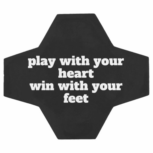 Speel met je hart aangepaste slogan voetbal (Enkel)