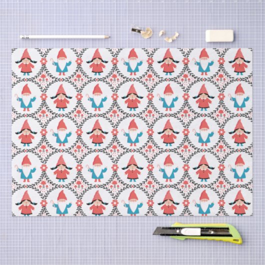 Speel met kerstcadeaupapier tissuepapier (Craft)