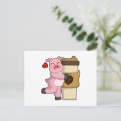 Speel met koffie briefkaart (Staand voorkant)