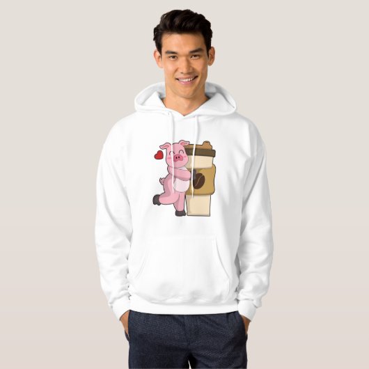 Speel met koffie hoodie (Voorkant volledig)