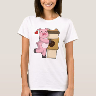 Speel met koffie t-shirt
