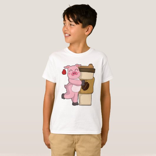 Speel met koffie t-shirt (Voorkant volledig)