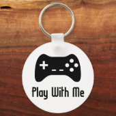 Speel met me videospel sleutelhanger (Voorkant)