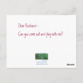 Speel met mij? briefkaart (Achterkant)