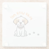 Speel met mij Glass Onderzetter (Achterkant)