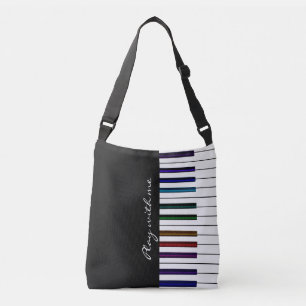 Speel met mij kleurrijke muziektas met piano-toets crossbody tas