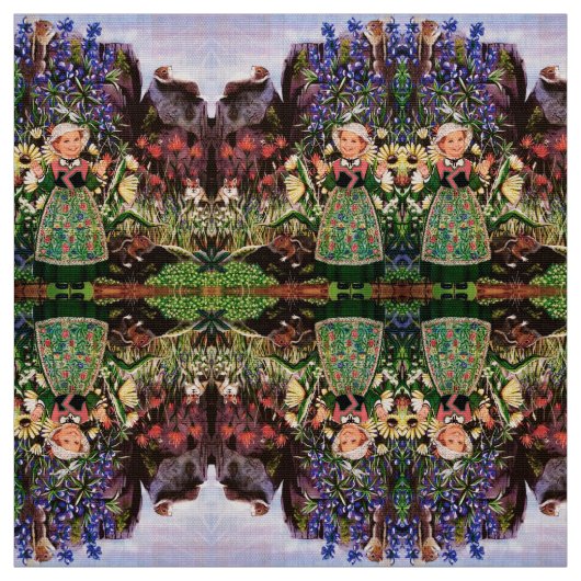 Speel met 'Ms Elizabeth' Fabric Paper Doll! Stof (Swatch)