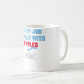 Speel met nipples Funny Plumber Gift Pipefitter Koffiemok (Voorkant rechts)