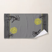 Speel met uw kleurenkrans Gray Kokopelli Bath Towe Bad Handdoek (Handdoek)