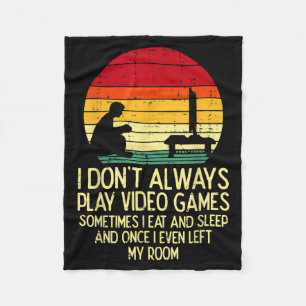 Speel niet altijd videogames Retro gamer mannen jo Fleece Deken