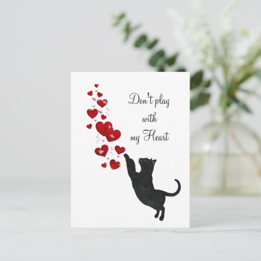 Speel niet met mijn hart briefkaart (Staand voorkant)
