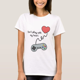 Speel niet met mijn hart via game controller t-shirt