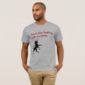 Speel nooit een leapfrog met een eenhoorn t-shirt (Voorkant volledig)