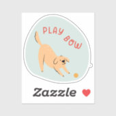 Speel nu schattige geïllustreerde hond aqua sticker (Vel)