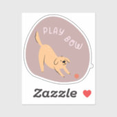 Speel nu schattige geïllustreerde hond herfst sticker (Vel)