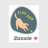 Speel nu schattige geïllustreerde hond marine sticker (Vel)