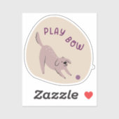 Speel nu schattige geïllustreerde hondentan en paa sticker (Vel)