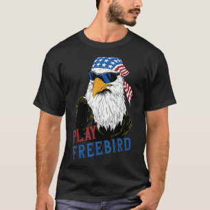 Speel op 4 juli vrijgevige vogelarend Mullet Ameri T-shirt