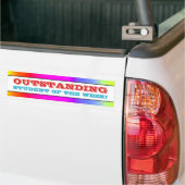 Speel "OUTSTANDING STUDENT VAN DE WEEK!" Bumpersticker (Op Truck)