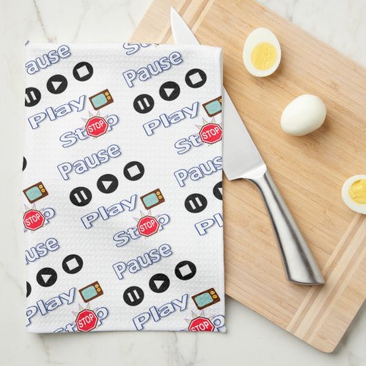 Speel pauze stop keuken handdoek (Quarter Fold)